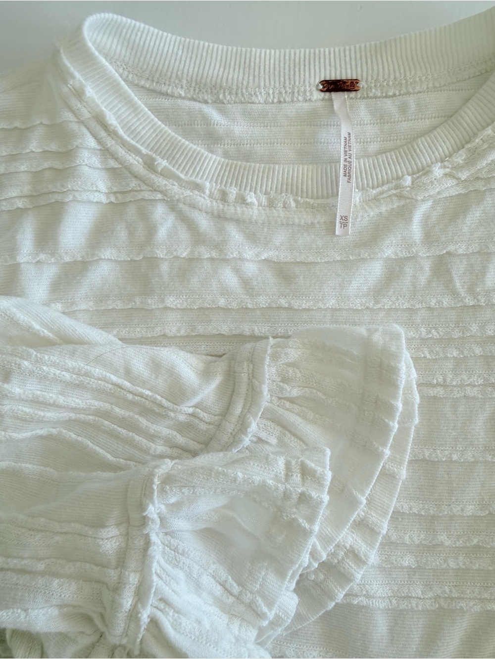 Free People Take A Spin textured babydoll tunic mini dress Ruffled flowy - Picture 10 of 13